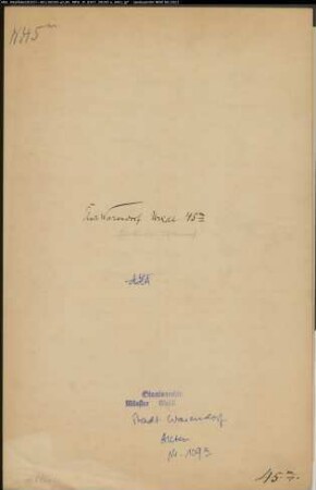 Geleitbrief für Heinrich Ledebur.
