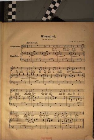 Wiegenlied : [aus Simrock's Kinderbuch] ; [Guten Abend, gut' Nacht] ; (An B. F. in Wien) ; op. 49, No. 4