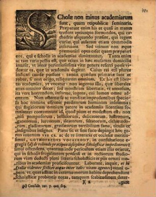Q. D. B. V. Die XXVI Septembris Hora X Dvo Selectae Classis Discipvli Postremos In Paedagogio Regio Sermones Habebvnt Qvos Vt Benevole Avdiant Scholarvm Patroni Et Favtores Pvblicvmqve Coetvs Vniversi Examen Praesentia Sva Cohonestent, Cvm Debita Observantia Et Hvmanitate Rogat De Pericvlo Vitae Academicae