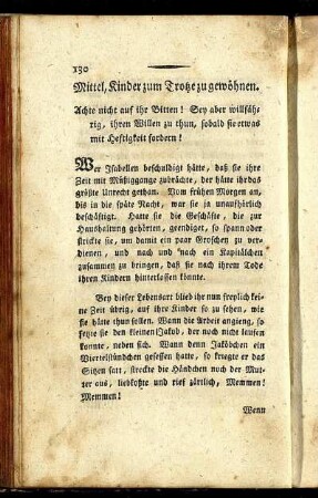 Mittel, Kinder zum Trotze zu gewöhnen.