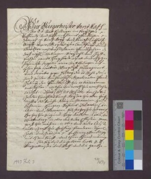 Revers der Stadt Endingen gegenüber Kaiser Karl VI. wegen der Verlängerung der Pfandschaft Wyhl, Wöllingen und Burgstall Schaffgießen.