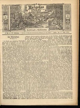 Ausgabe vom Sonntag, den 11. September 1910.