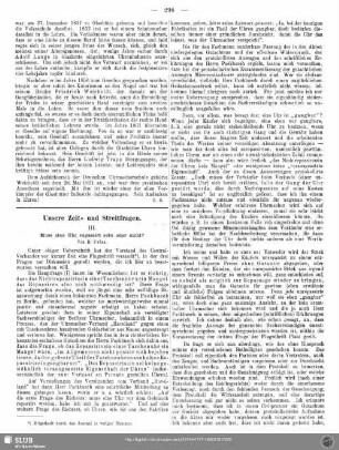 Unsere Zeit- und Streitfragen (III)
