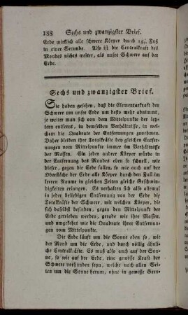 Sechs und zwanzigster Brief. - Zwey und dreyßigster Brief.