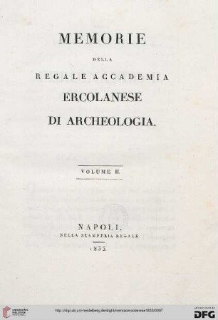 2: Memorie della Regale Accademia Ercolanese di Archeologia