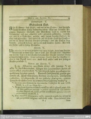 Articulus V. Schreibers Eyd
