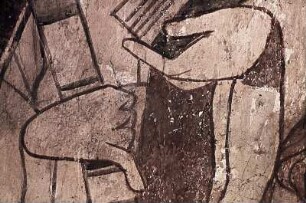Gruppe von drei Aposteln, darunter Bartholomaeus und Matthias