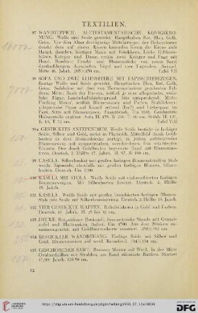 Textilien (Nr. 97-108)