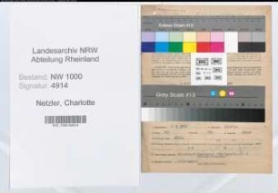 Entnazifizierung Charlotte Netzler, geb. 03.12.1898 (Postsekretaerin)