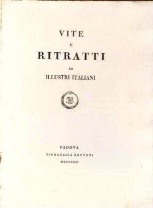 Vite e ritratti di illustri Italiani, [1]