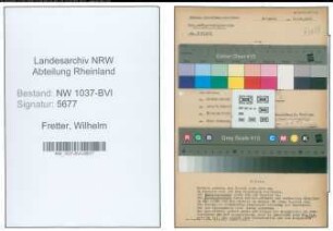 Entnazifizierung Wilhelm Fretter , geb. 23.12.1893 (Angestellter)