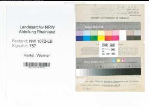 Entnazifizierung Werner Hertel , geb. 11.09.1901 (Polizist)