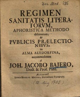 Regimen Sanitatis Literatorvm