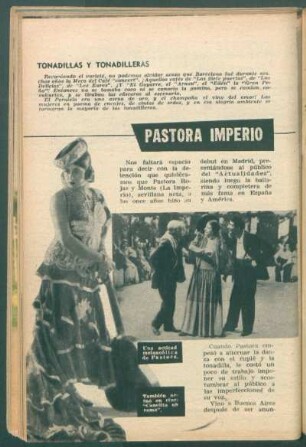 Pastora Imperio : Tonadillas y tonadilleras
