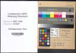 Entnazifizierung Karl Schabernack , geb. 10.11.1912 (Arbeiter)