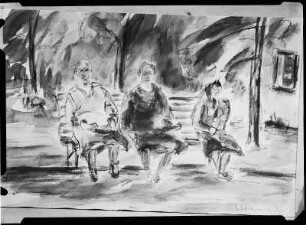 ohne Titel : Zeichnung, aquarelliert