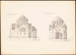 Romanische Kapelle: Ansichten (aus: Drucke von Seminararbeiten der Königlich Technischen Hochschule Berlin, Bd. I)