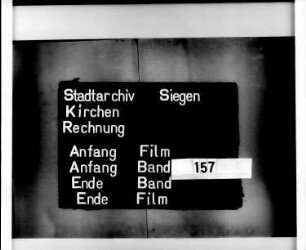 Kirchenrechnung der Stadt Siegen der Kirchmeister Johannis Flender