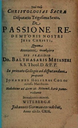 De Passione Redemtoris Nostri Jesu Christi