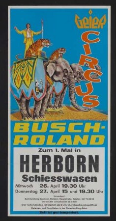Geier Circus Busch-Roland, Herborn, ohne Jahr