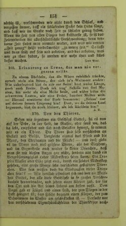 170. Von den Thieren
