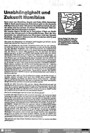 Unabhängigkeit und Zukunft Namibias