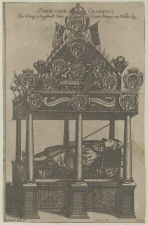 Ansicht des Grabmals von Prinz Henry Frederick von Wales