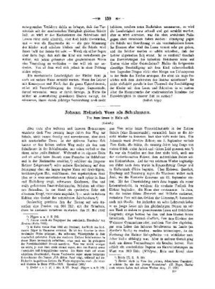 Johann Heinrich Voss als Schulmann : (Schluss)