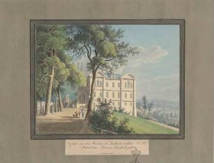 Die alte Königliche Villa (Palais) des Königs Friedrich August II. am Weinberg in Wachwitz bei Dresden