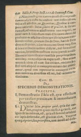 Cap. II. De Speciebus Demonstrationis.