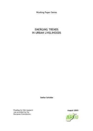 Emerging trends in urban livelihoods
