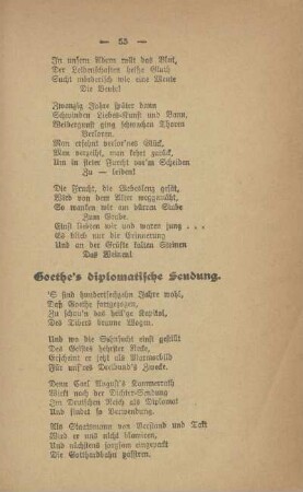 Goethe's diplomatische Sendung