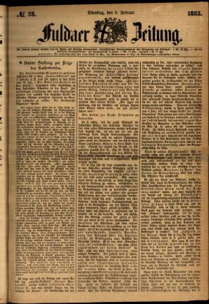 Ausgabe vom Dienstag, den 06. Februar 1883.