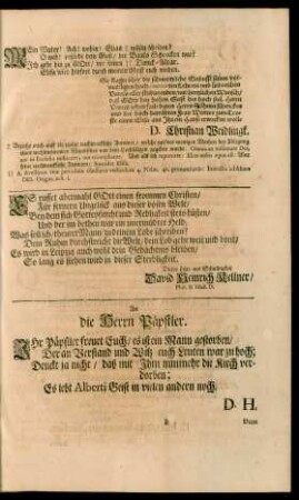 Es ruffet abermahl Gott einen frommen Christen/ [...]
