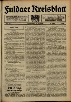 Ausgabe vom Mittwoch, den 21. Oktober 1914.