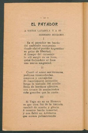 El payador : A Victor Lapadira y su hermano Benjamín