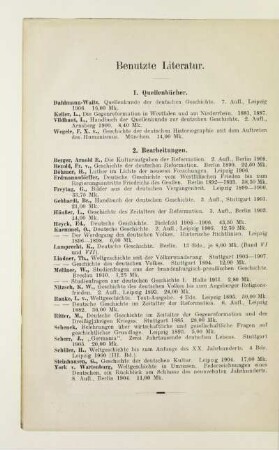 Benutzte Literatur