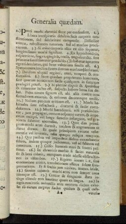 Generalia quædam.
