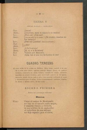 Cuadro tercero : [¡El trece, pleno!]