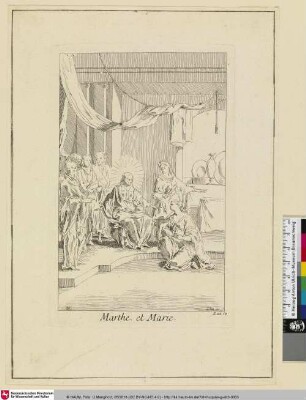 Marthe et Marie; [Martha und Maria vor Jesus]