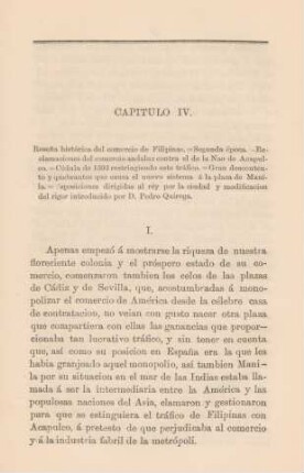 Capítulo IV. Resena histórica del comercio de Filipinas. - Segunda época ...