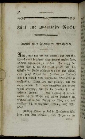 Fünf und zwanzigste Nacht.