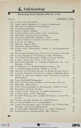 4. Auktionstag Donnerstag, den 22. Oktober 1936, ab ½ 3 Uhr (Nr. 1126-1500)