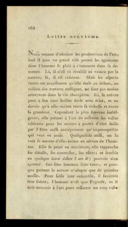 Lettre neuvième