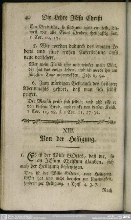 XIII. Von der Heiligung