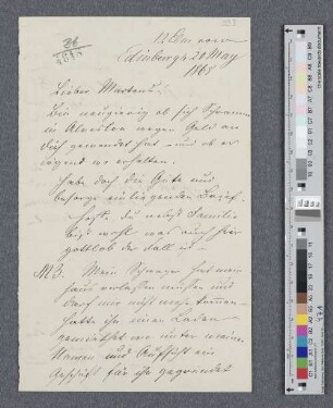 Brief an Joachim Friedrich Martens