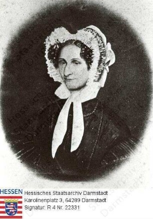 Müller, Johanna Philippine geb. Guntrum (1804-1852) / Porträt in Medaillon, Brustbild