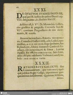 XXXII. Rationarius Gallicus