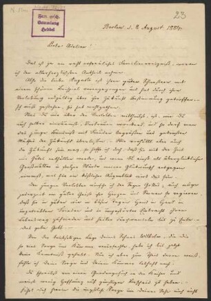 Brief an Adeline de Jung : 08.08.1884