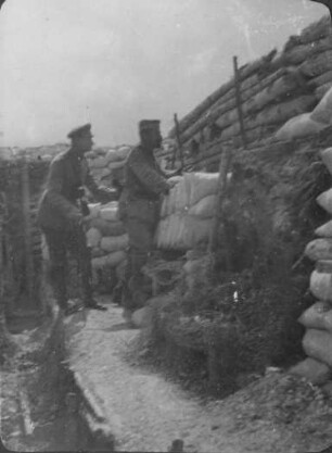 Erster Weltkrieg - "Kriegserinnerungen an Nordfrankreich und die Vogesen". "Erbeutetes französisches Maschinengewehr"